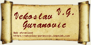 Vekoslav Guranović vizit kartica